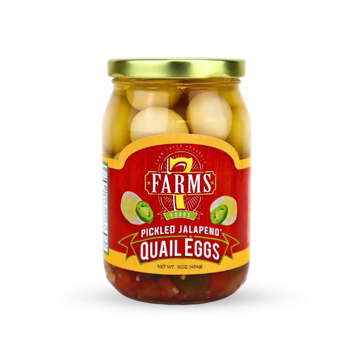 7 Farms - Pickled Jalapeno Quail Eggs - 16 oz – Louisiana Pantry