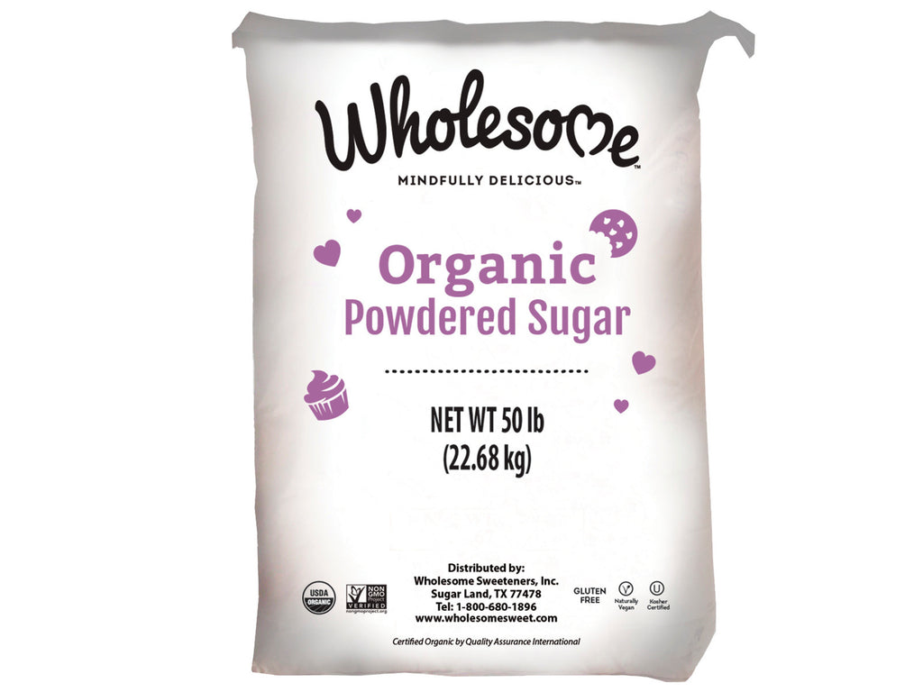 Wholesome 6x Organic Powdered Sugar 50lb