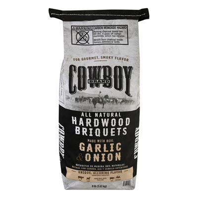 Cowboy Garlic and Onion All Natural Briquets 8 Lbs