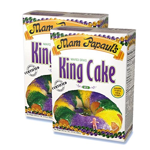 Mam Papaul's Mardi Gras King Cake Kit with Praline Filling
