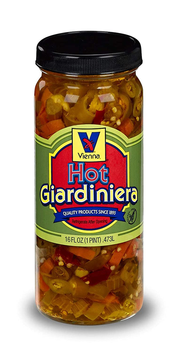 Vienna Beef Hot Giardiniera 16 oz Louisiana Pantry