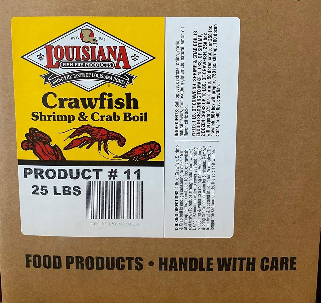 25lbs of crawfish, shrimp and crab boil