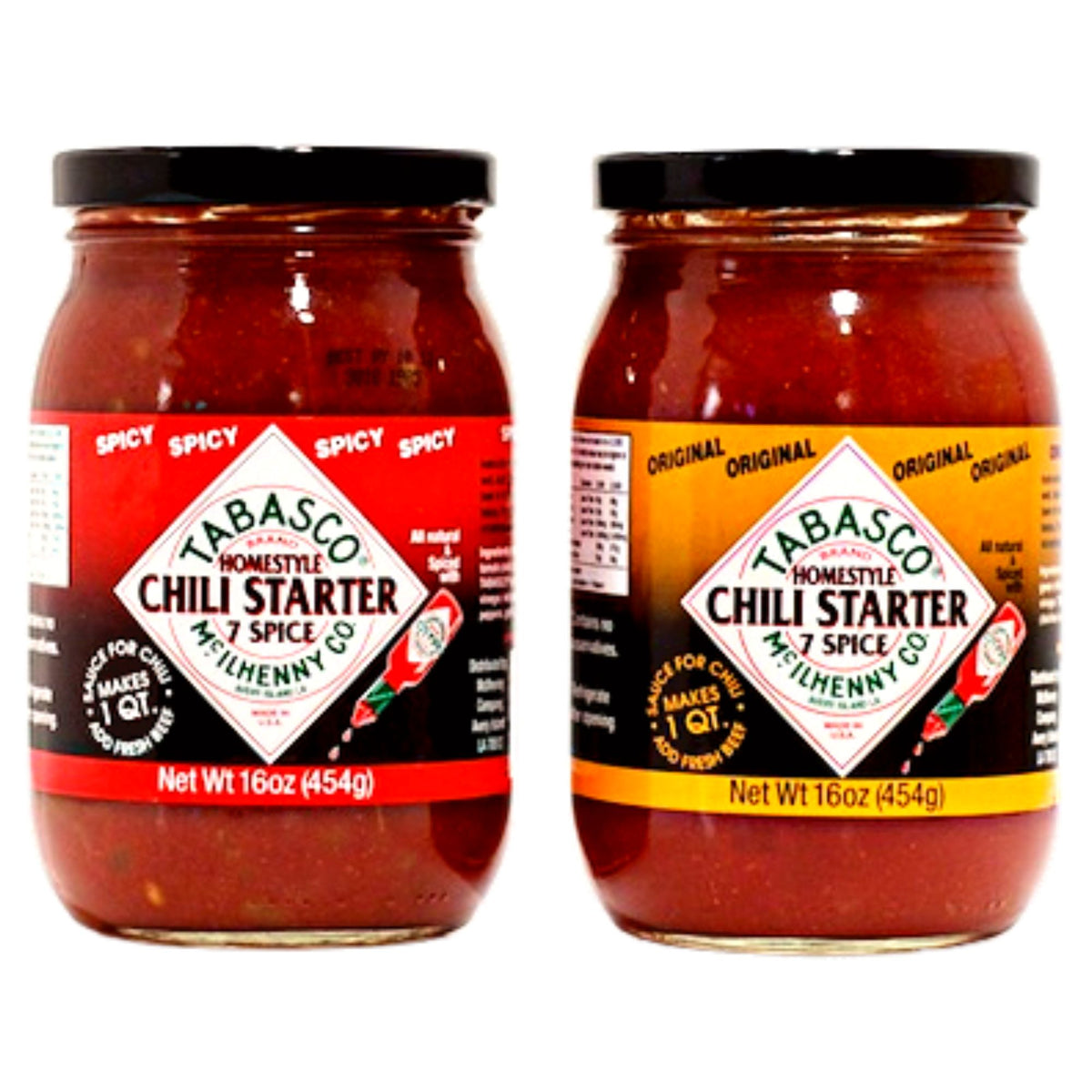 TABASCO。 Tabasco® 7 Spice Chili Variety Pack - Original & Spicy 16 oz