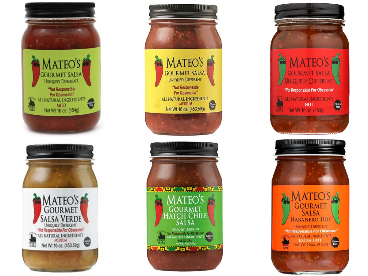 Mateo's Gourmet Salsa Variety Set 6 Pack Louisiana Pantry