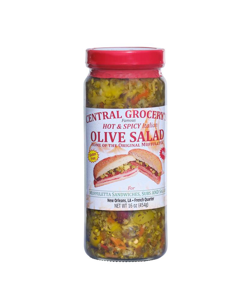 Central Grocery New Orleans Muffuletta Olive Salad HOT 16oz