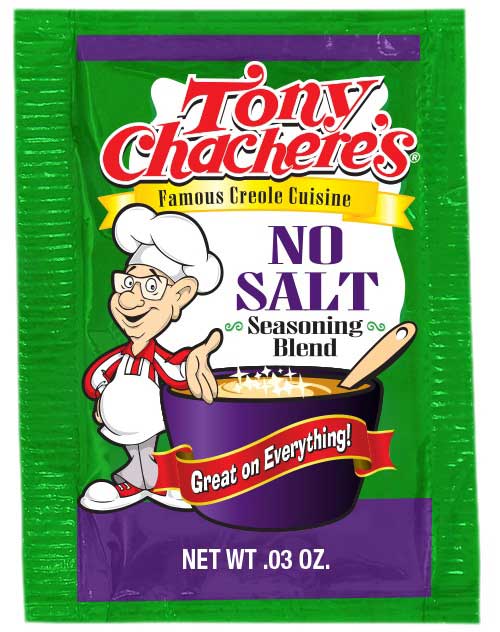 Tony Chacheres No Salt Seasoning, 0.03 Ounce - 1000 per case