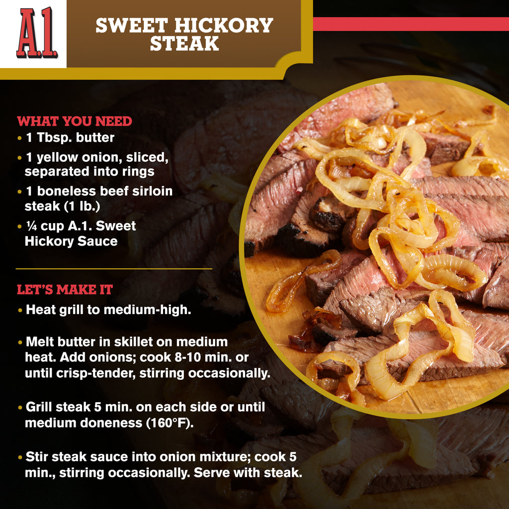 A.1. Sweet Hickory Sauce with Bull's-Eye BBQ Sauce, 10 oz. Bottle