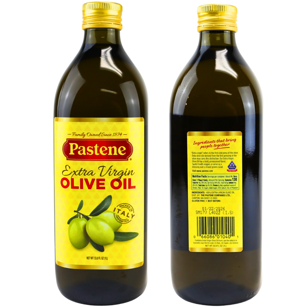 Pastene Extra Virgin Olive Oil, 1 Liter (1 Pack)