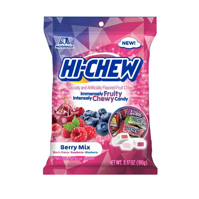 Hi-Chew Berry Mix Assorted Candy Peg Bag 3.17 Ounces