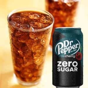 Dr. Pepper Cherry Soda and Zero Cherry Soda Cans, 12 Ounces Bundled by Louisiana Pantry (Zero Cherry, 12 Pack)