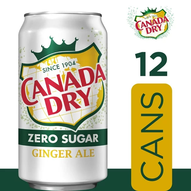 Canada Dry Zero Sugar 12 oz Can - 12 Pack