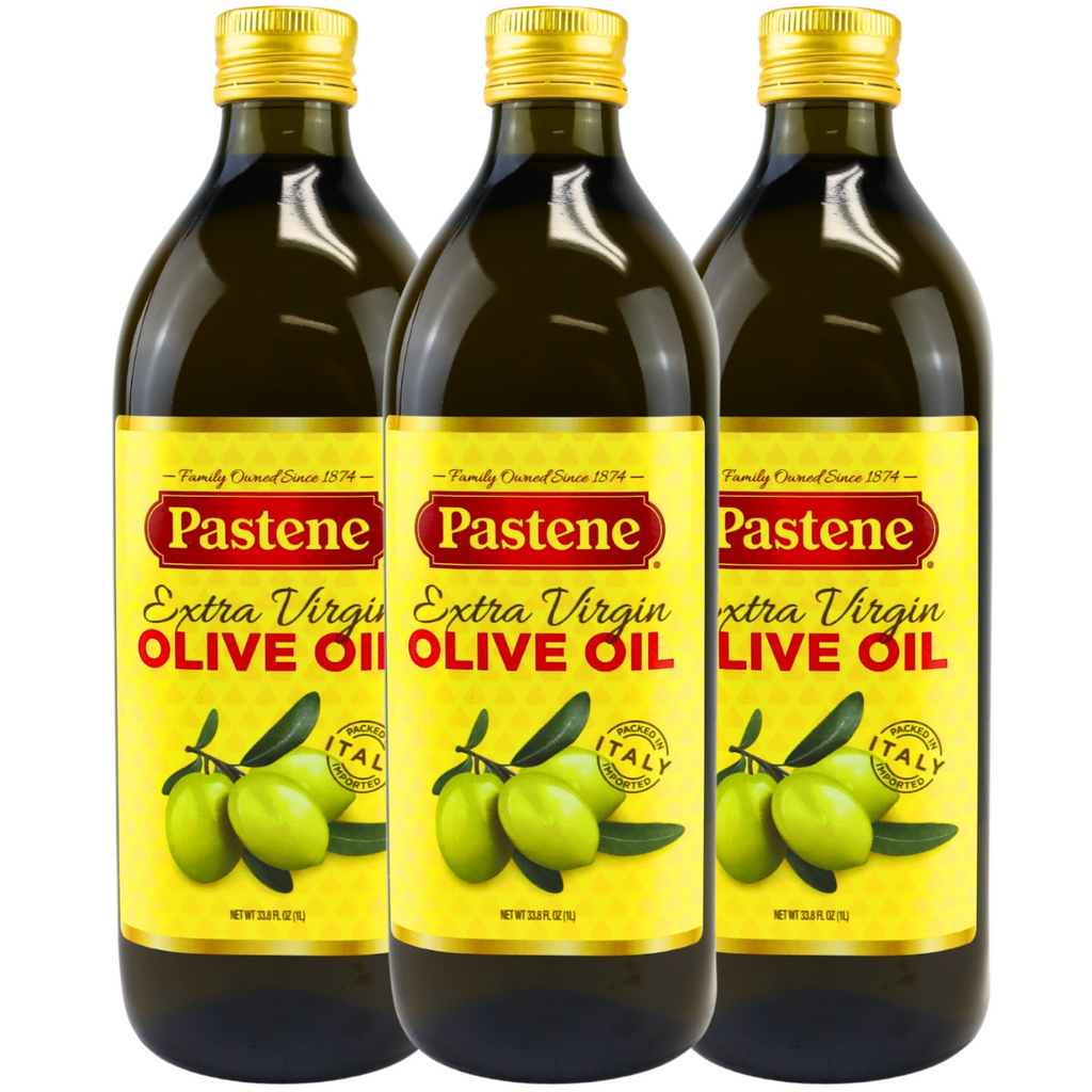 Pastene Extra Virgin Olive Oil, 1 Liter (3 Pack)