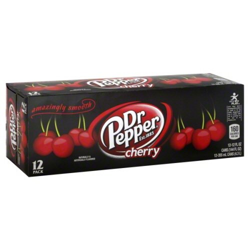Dr. Pepper Cherry Soda and Zero Cherry Soda Cans, 12 Ounces Bundled by Louisiana Pantry (Cherry, 24 Pack)