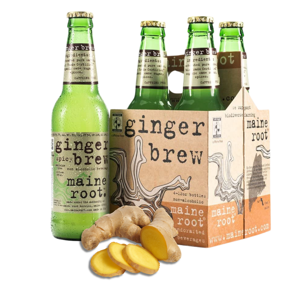 Maine Root 12 Pack Ginger Brew 12oz Glass