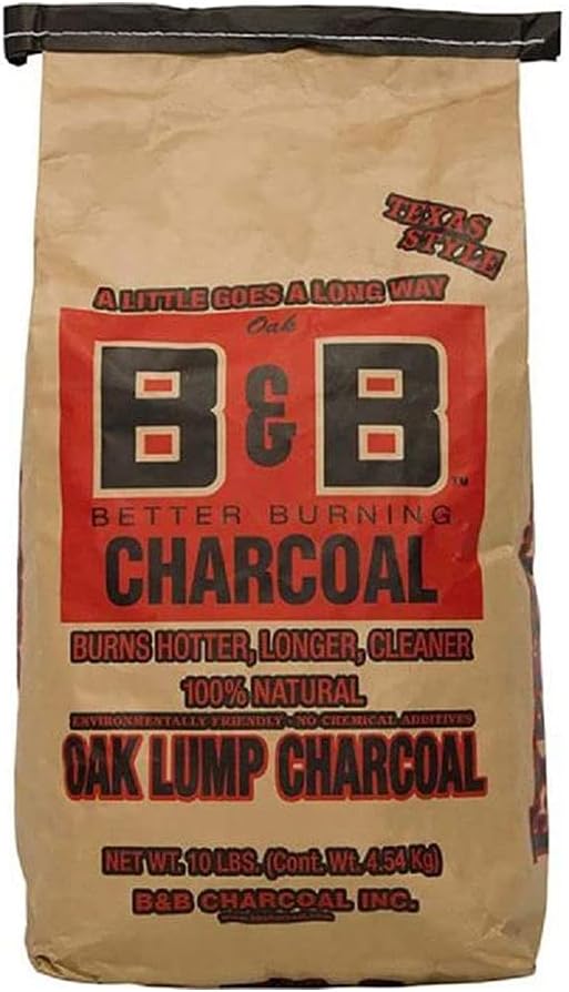 B&B Charcoal Oak Lump Charcoal, 4540 GR