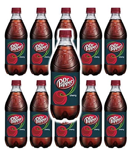 Doctor Pepper Cherry 20oz Soda Bottles (Pack of 12, Total of 240 Fl Oz)