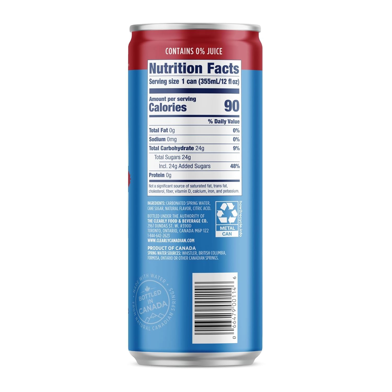 Clearly Canadian Country Raspberry Sparkling Spring Water Beverage, Na ...