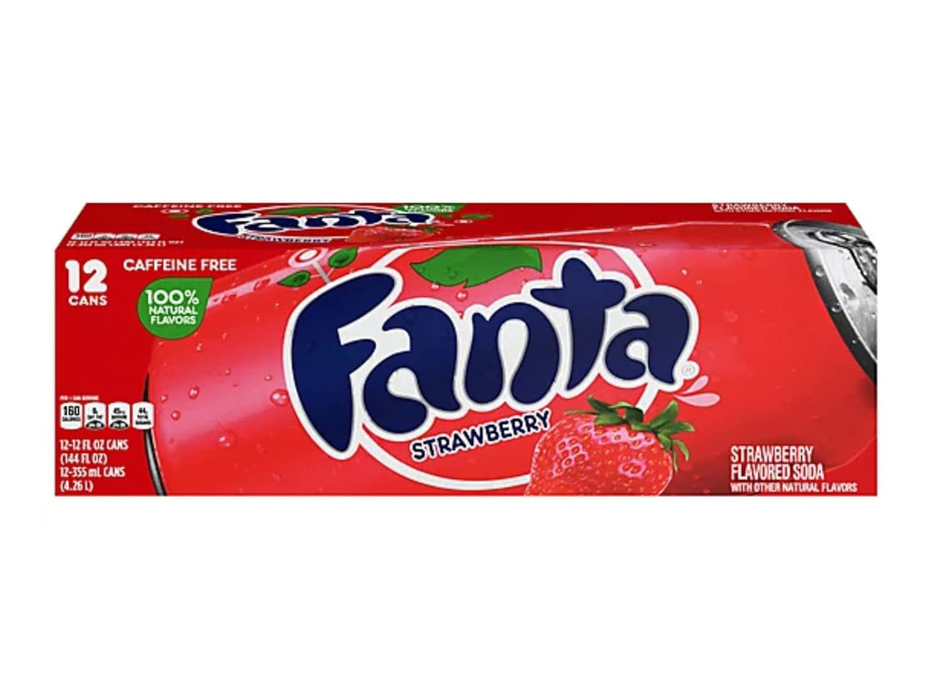 Fanta Strawberry Fridge Pack Bundle, 12 fl oz, 36 Pack