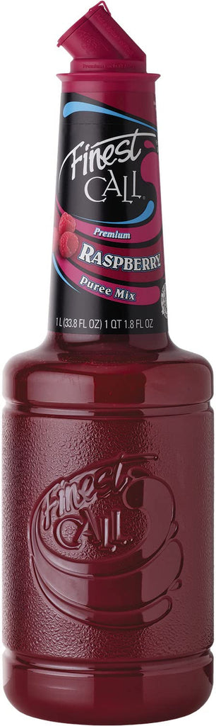 Finest Call Premium Raspberry Fruit Puree Drink Mix, 1 Liter Bottle (33.8 Fl Oz)