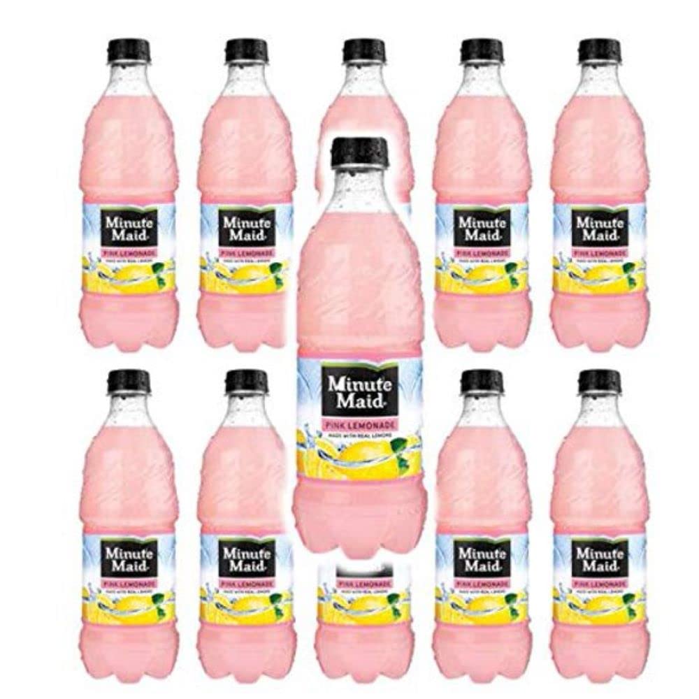 Minute Maid Pink Lemonade 20oz bottles, Pack of 12 (Total of 240 FL OZ)