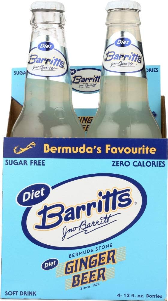 Barritt's Soda Diet Ginger Beer 4 Pack