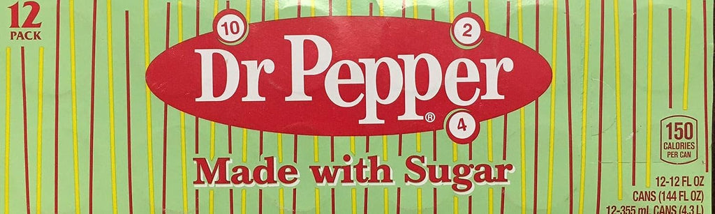 Dr Pepper Made with Real Sugar 12 Oz Cans 12 Pack