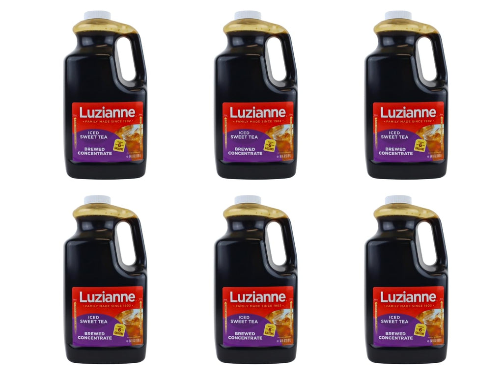 Luzianne Tea Concentrate 64 Ounce Southern Iced Tea Bundled by Louisiana Pantry (Sweetened, 6 Pack)