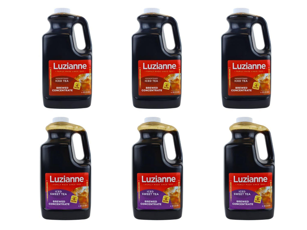 Luzianne Tea Concentrate 64 Ounce Southern Iced Tea Bundled by Louisiana Pantry (Combo Variety Pack, 6 Pack)