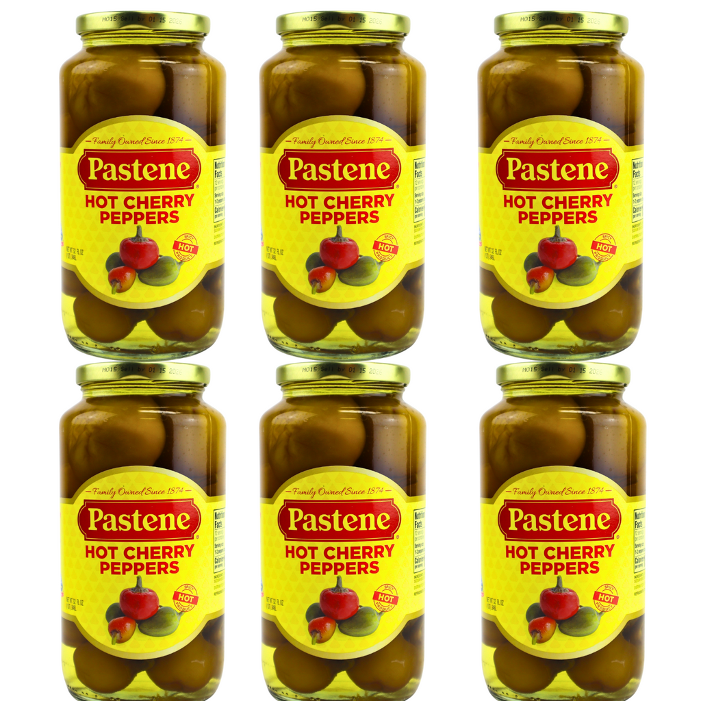 Pastene Hot Cherry Peppers (6 Pack)