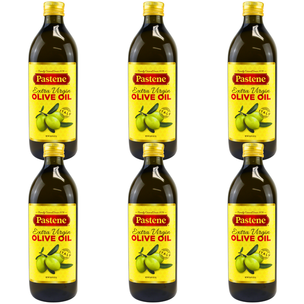 Pastene Extra Virgin Olive Oil, 1 Liter (6 Pack)