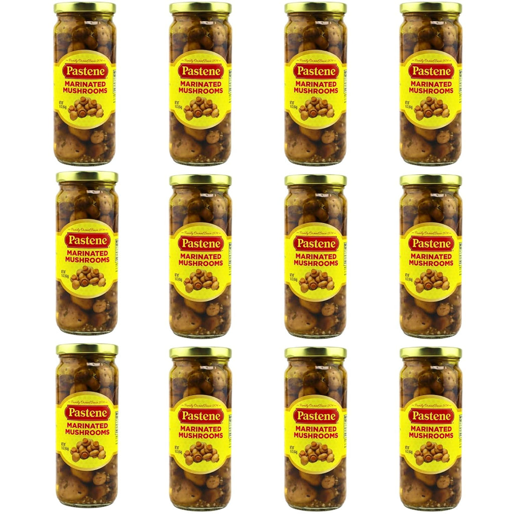 Pastene Marinated Mushrooms, 16 Ounce (12 Pack)