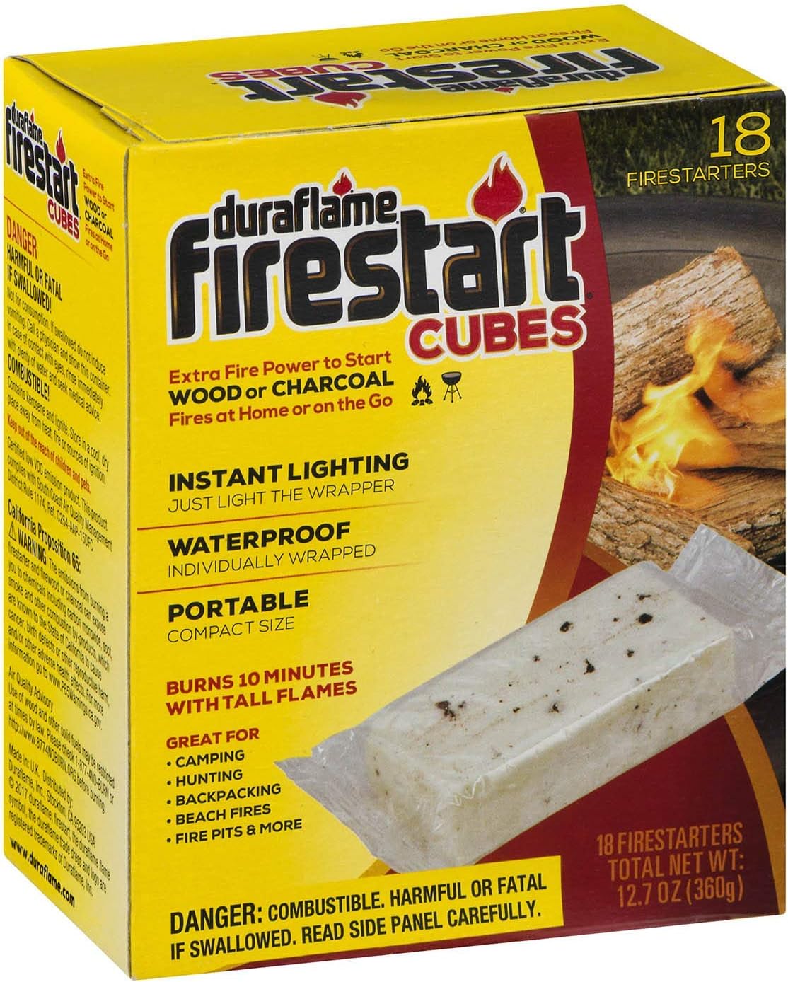 Work Cube Fire Duraflame Firestart CUBES Firelighters, 18 pack – Louisiana Pantry