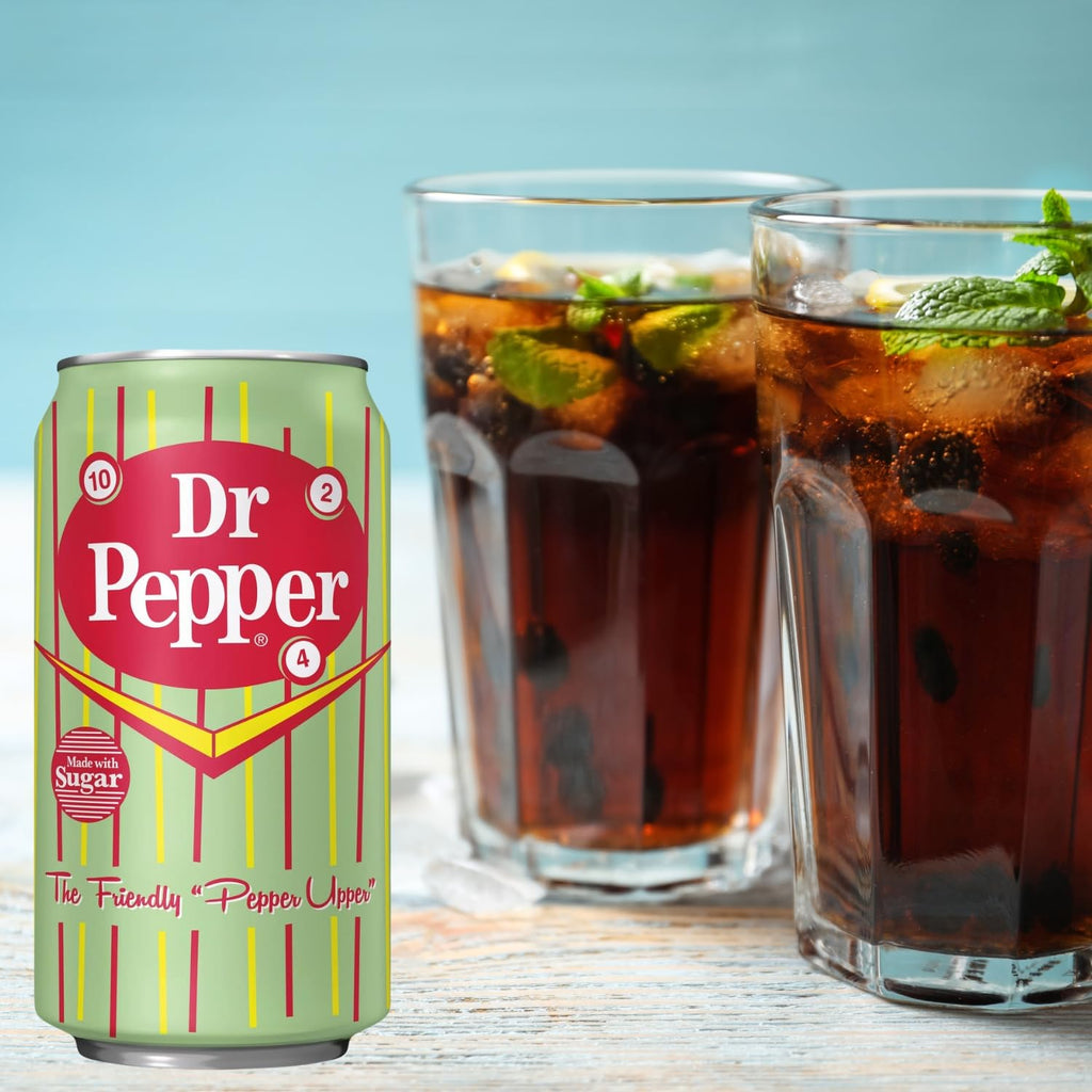 Dr. Pepper Made With Real Sugar 12 Ounce Cans - Imperial Cane Sugar - Bundled by Louisiana Pantry (48)