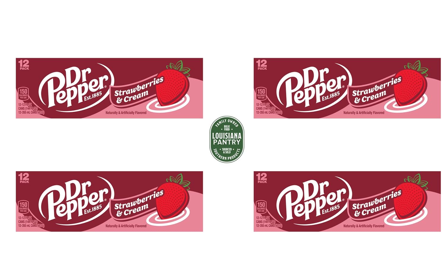 Doctor Pepper Soda 12oz Cans, Pack of 48