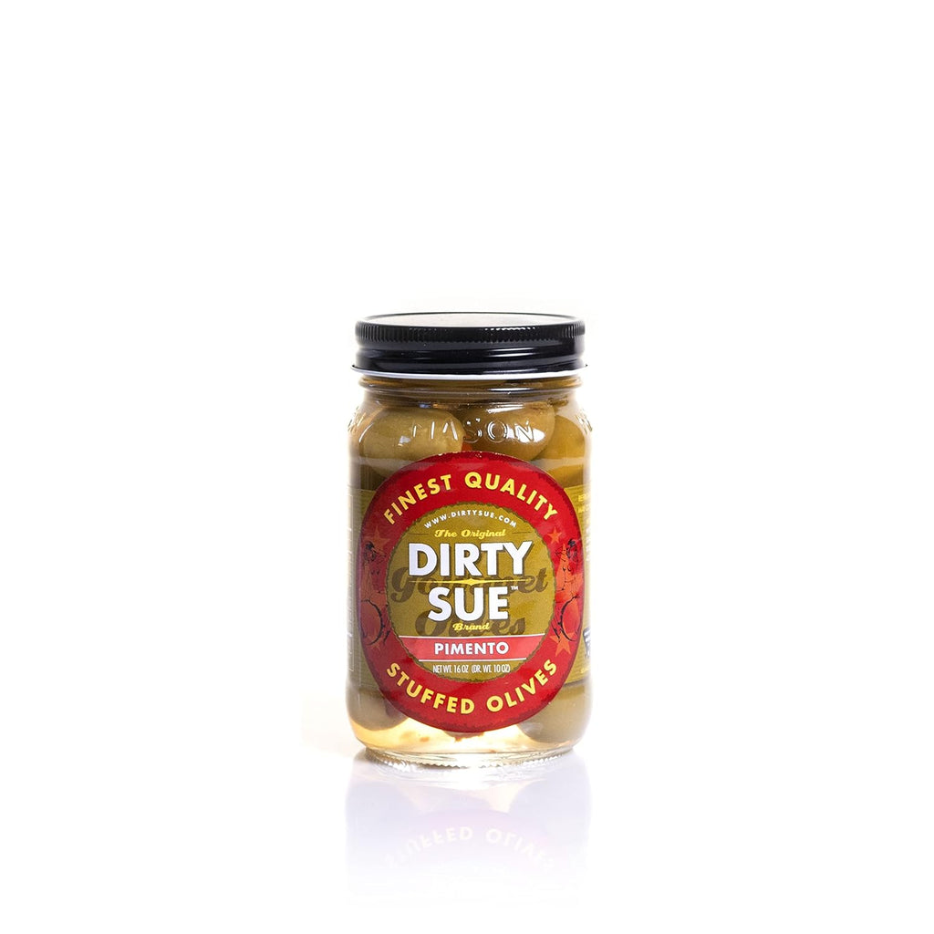 Dirty Sue Pimento Stuffed Olives - 16oz Mason Jar | Perfectly Stuffed with Premium Pimentos