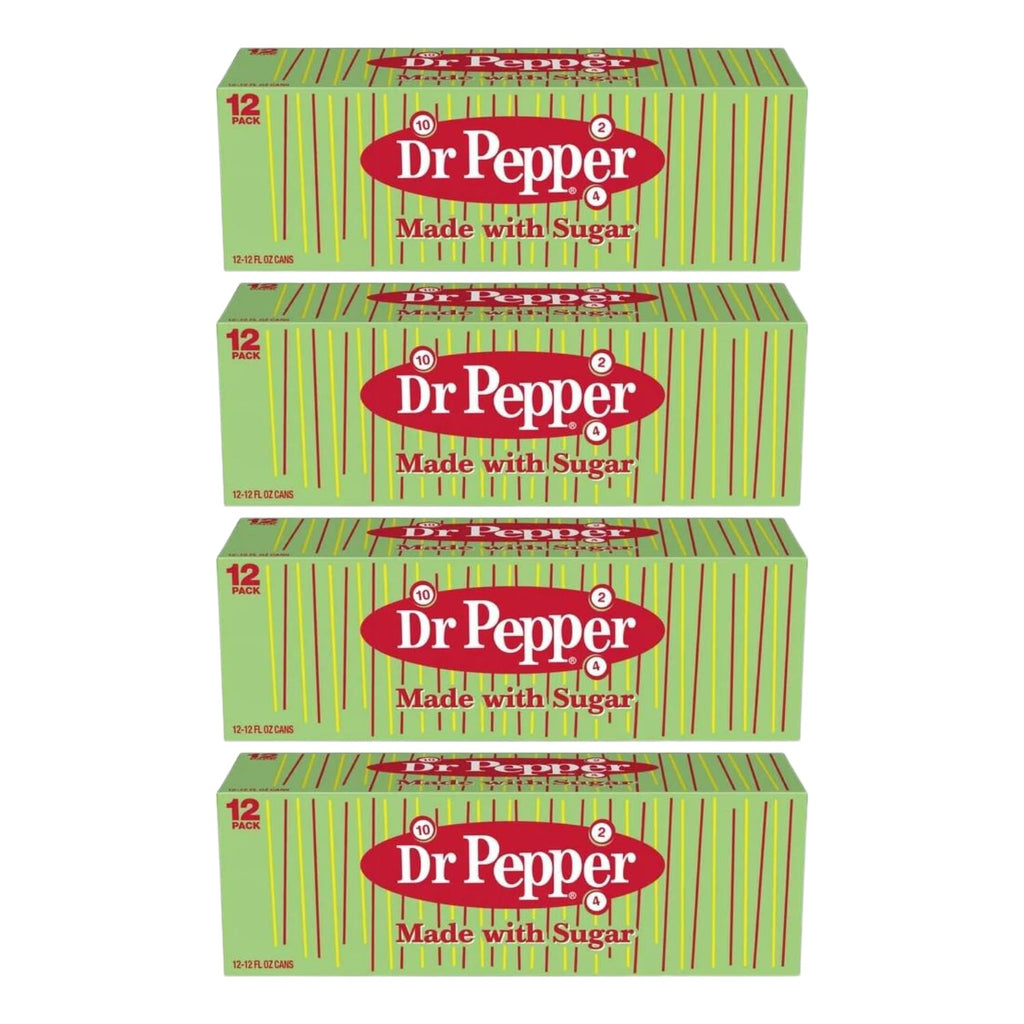 Dr. Pepper Made With Real Sugar 12 Ounce Cans - Imperial Cane Sugar - Bundled by Louisiana Pantry (48)