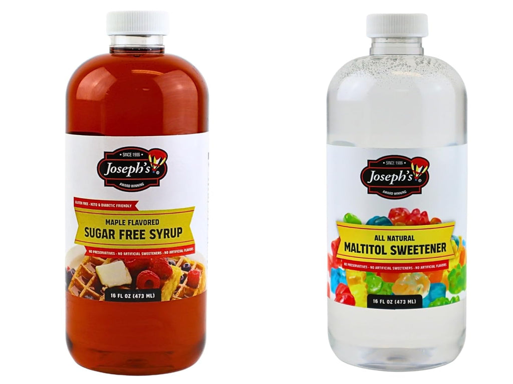 Joseph's Maple Flavored Sugar Free Syrup and Maltitol Sweetener Bundled by Louisiana Pantry (Variety Bundle, 2 Pack)