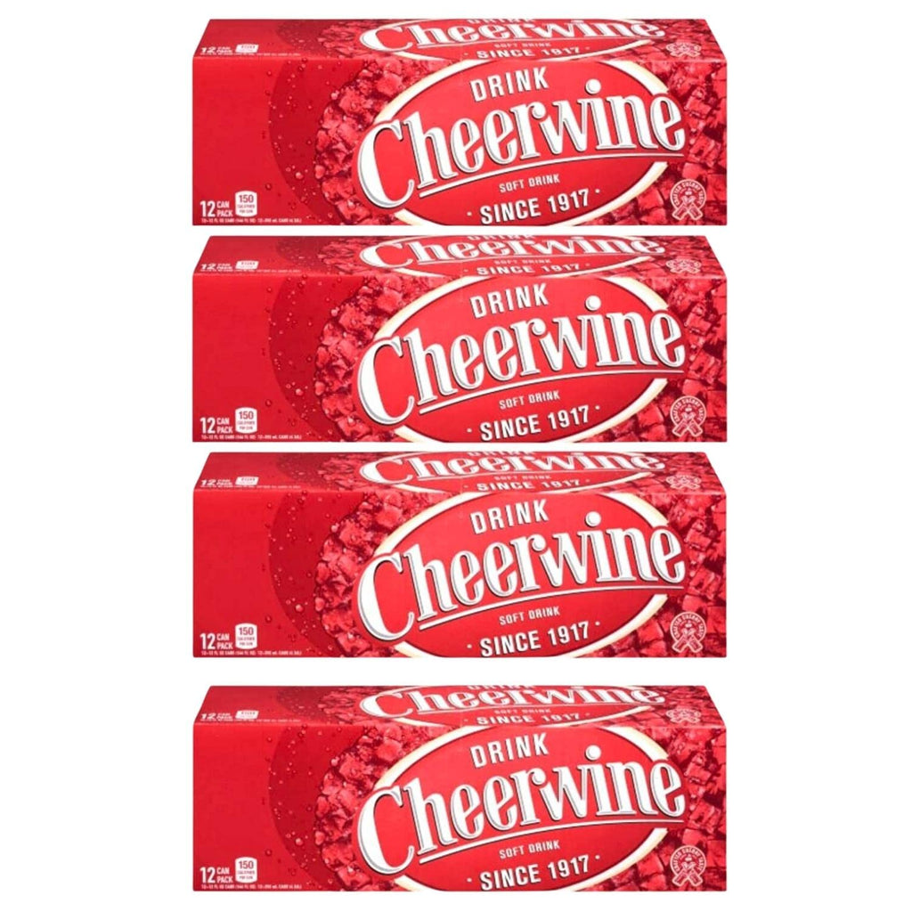 Cheerwine Uniquely Southern Cherry Soda - Fizzy Wild Cherry Taste - Bundled by Louisiana Pantry (Original Cherry, 48 Pack 12 oz Cans)