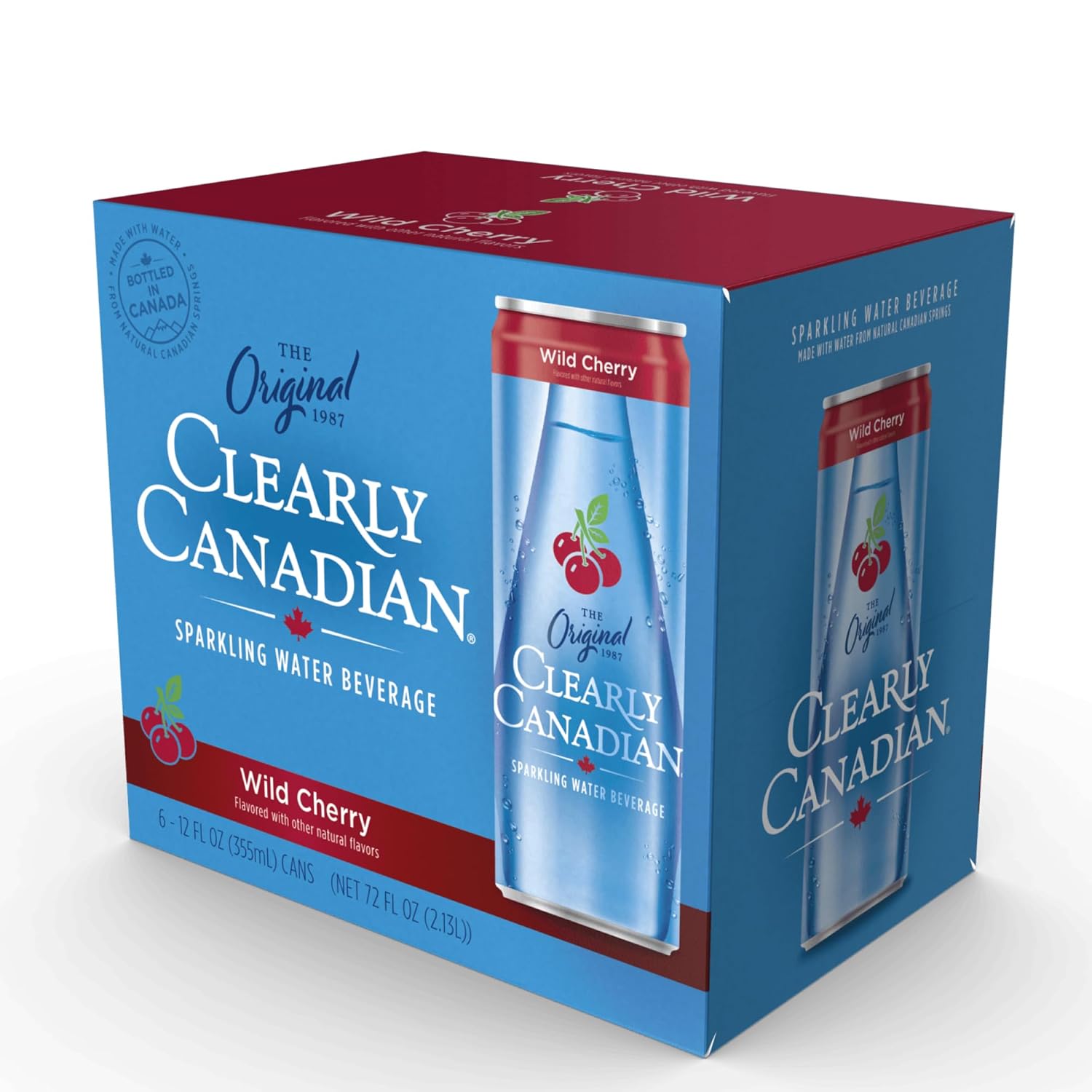 Spring Water Real Canadian Clearly Canadian Wild Cherry Sparkling Spring Water Beverage, Natural ...