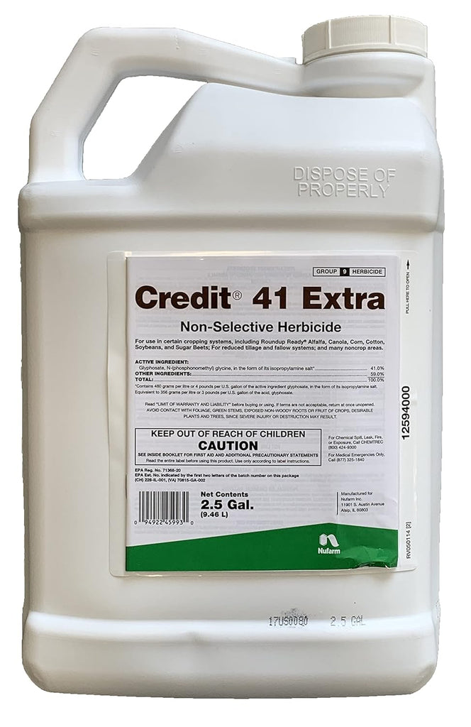 Credit 41 Extra Herbicide 2.5 gallons - 41% Glyphosate with Surfactant
