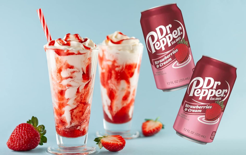 Dr. Pepper Strawberries and Cream 12 oz Cans Bundled by Louisiana Pantry (48 Pack)