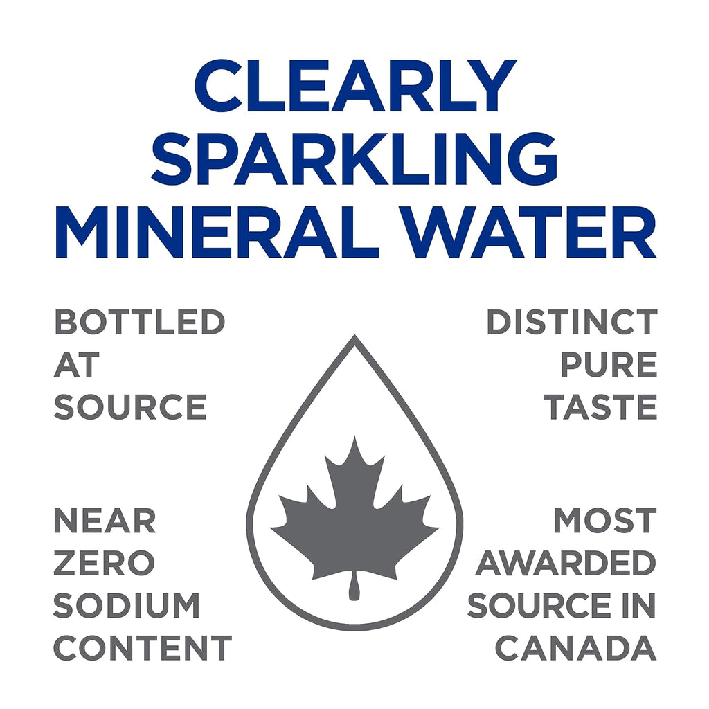 Clearly Canadian Clearly Sparkling Spring Water Beverage, Natural Flavor & Carbonated Seltzer Water, 1 Case (12 Bottles x 325mL)