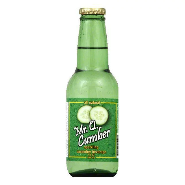 Mr Q Cumber Sparkling Cucumber Beverage, 7 Oz (Pack of 24)