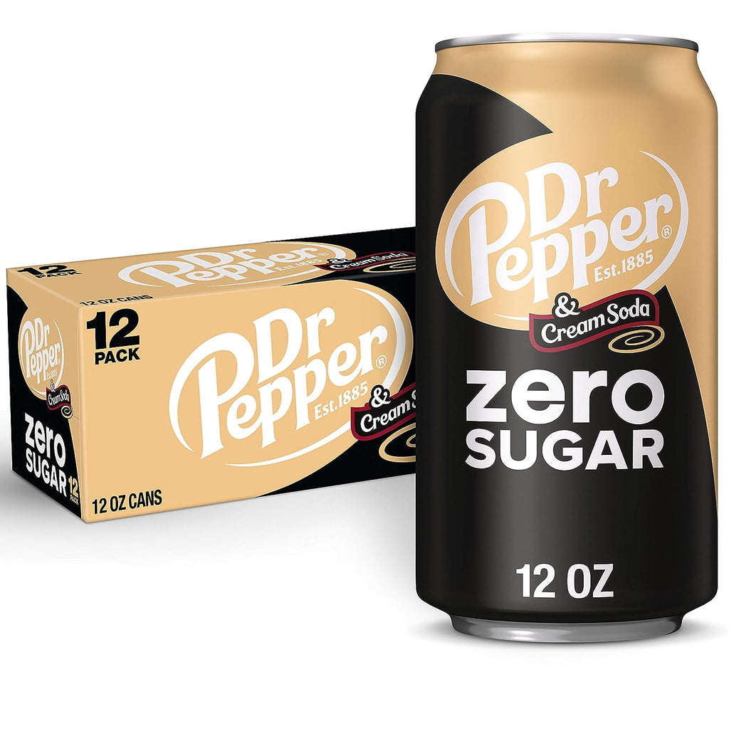 Dr. Pepper Cream Zero 12 oz Cans 18 Pack