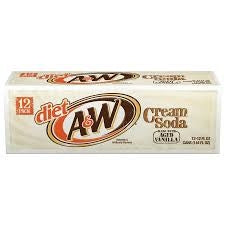 A&W Diet Cream Soda, 12 Fl Oz (pack of 12)