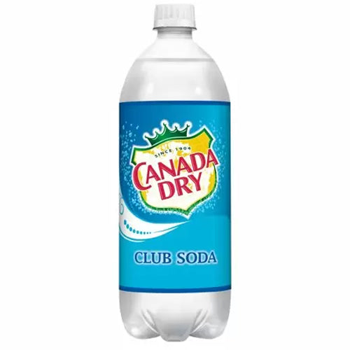 Canada Dry Club Soda, Sparkling Seltzer Water, 33.8oz Bottle (Pack of 6, Total of 202.8 FL Oz)
