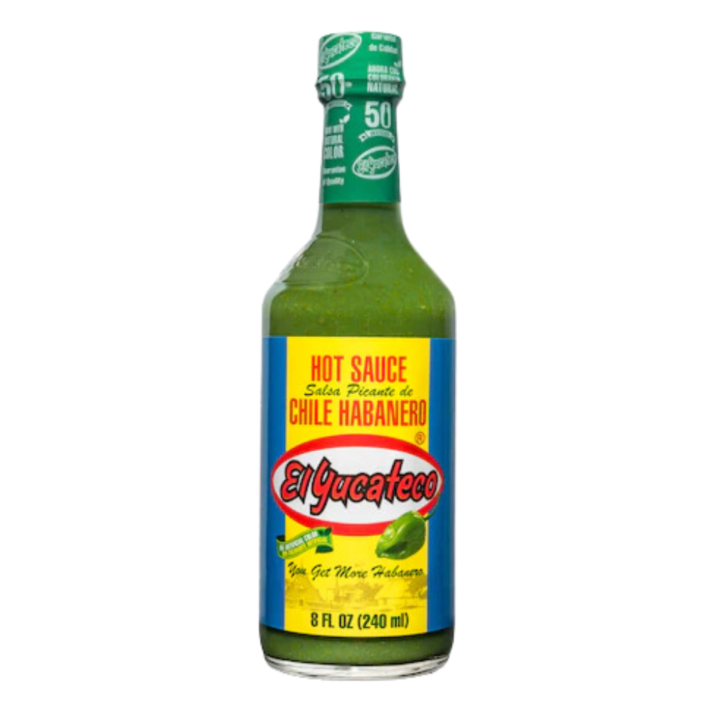 El Yucateco Green Chile Habanero Hot Sauce Bottle, 8 Fluid Ounce