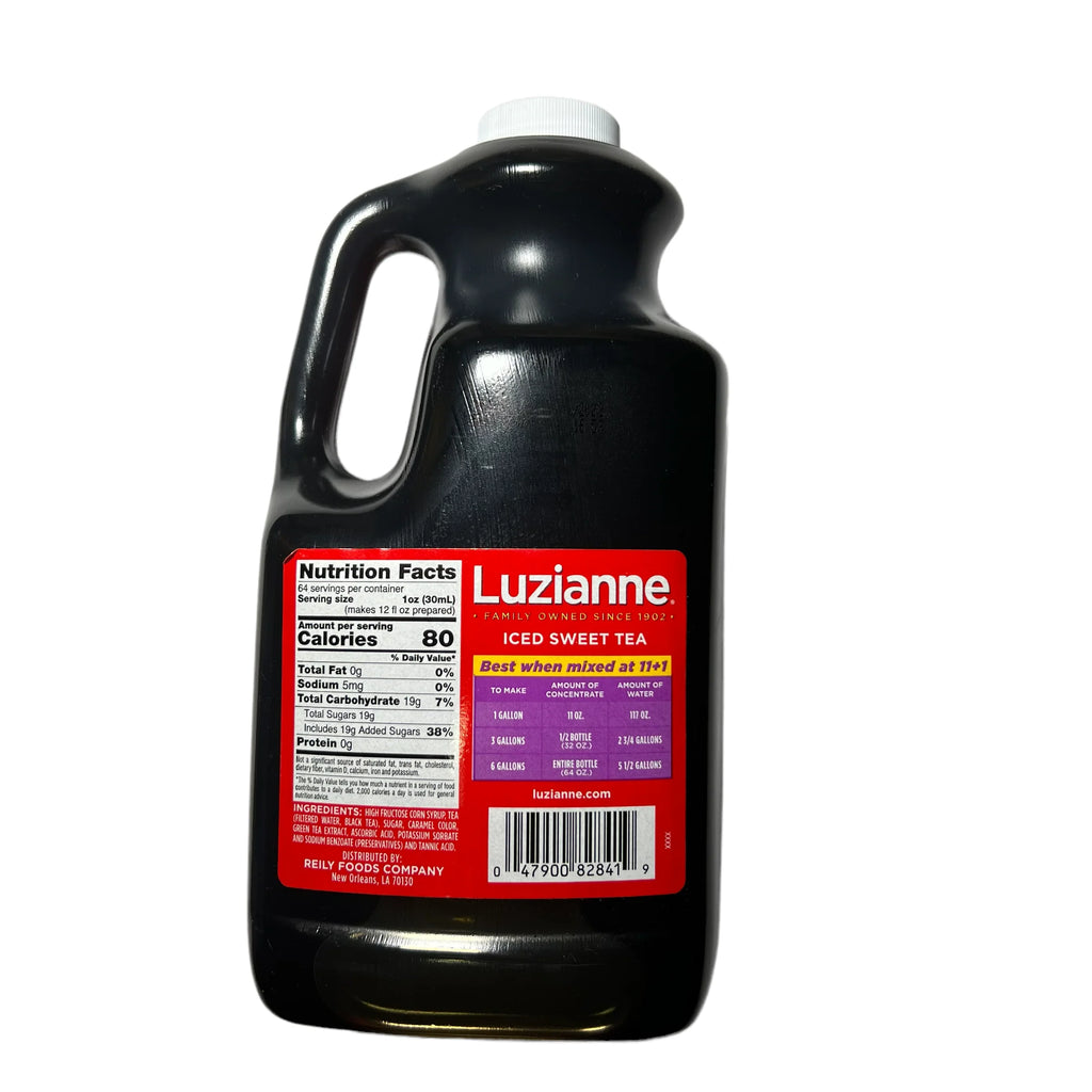 Luzianne Sweet Tea Brewed Concentrate 64 Oz Iced Sweet Tea Makes 6 Gallons