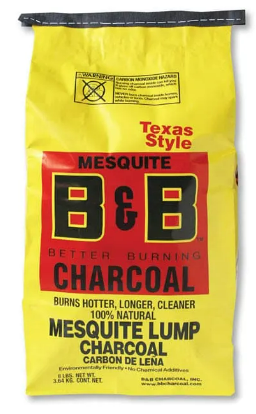 B&B Mesquite Lump Charcoal 8 Pound Bag