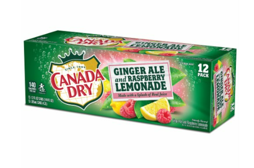 Canada Dry Raspberry Lemonade 12oz Cans (12 pack)